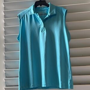 Cutter & Buck Women's Dry Tec   Sleeveless Colared Golf Polo; Sz: L; EUC